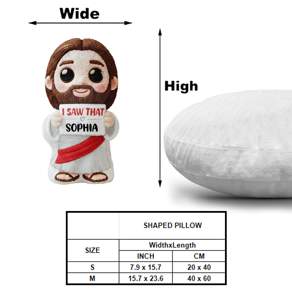 J'ai vu ça - Coussin chrétien personnalisé