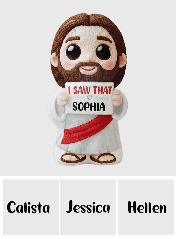 J'ai vu ça - Coussin chrétien personnalisé