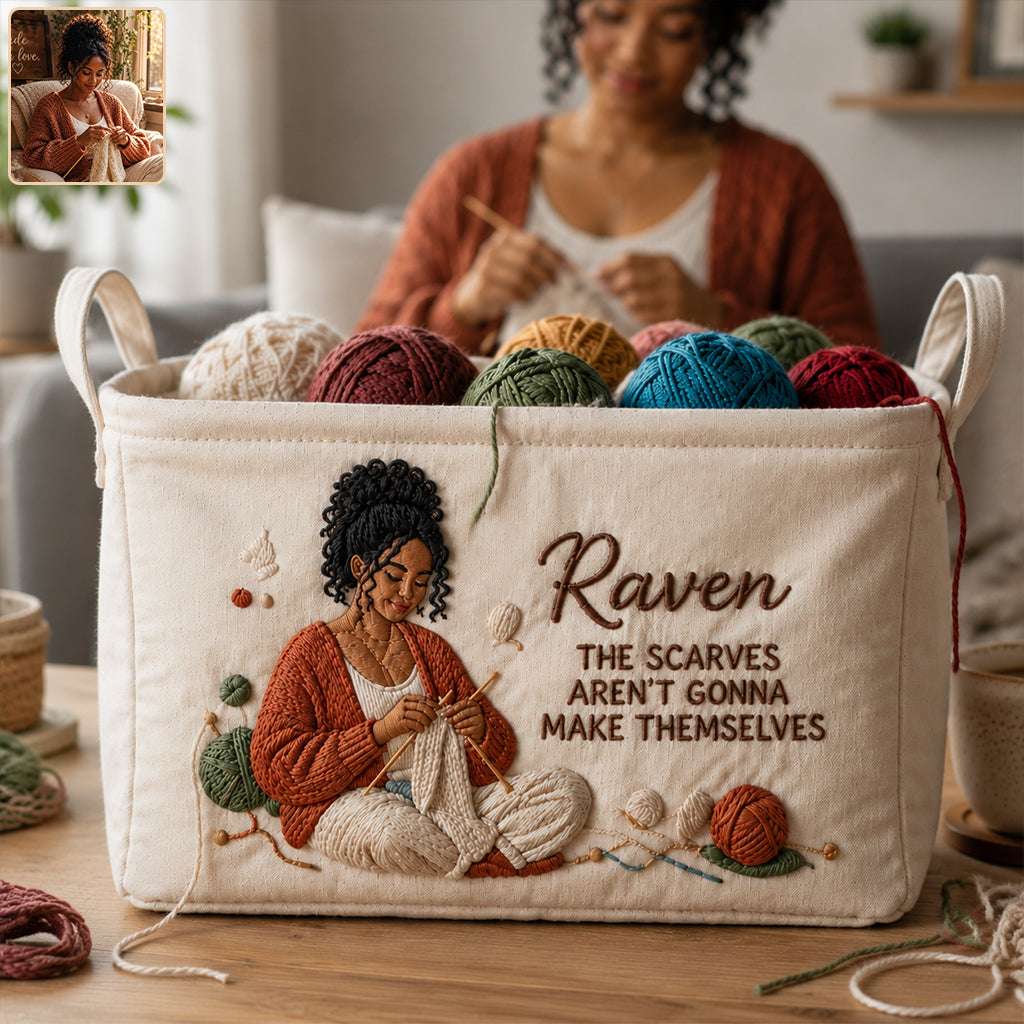 Les Écharpes Ne Se Feront Pas Elles-Mêmes - Panier de Rangement Rectangulaire Personnalisé