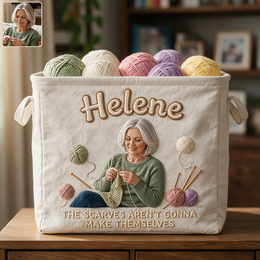 Les Écharpes Ne Se Feront Pas Elles-Mêmes - Panier de Rangement Rectangulaire Personnalisé