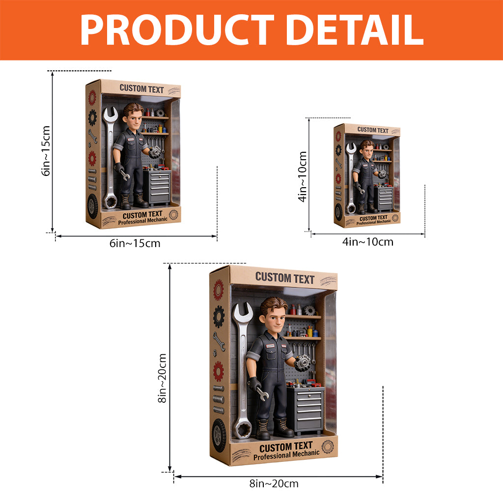 Mechanic With Wrench & Gears - Garage Decor - Personalized Mechanic Custom Shaped Acrylic Plaque