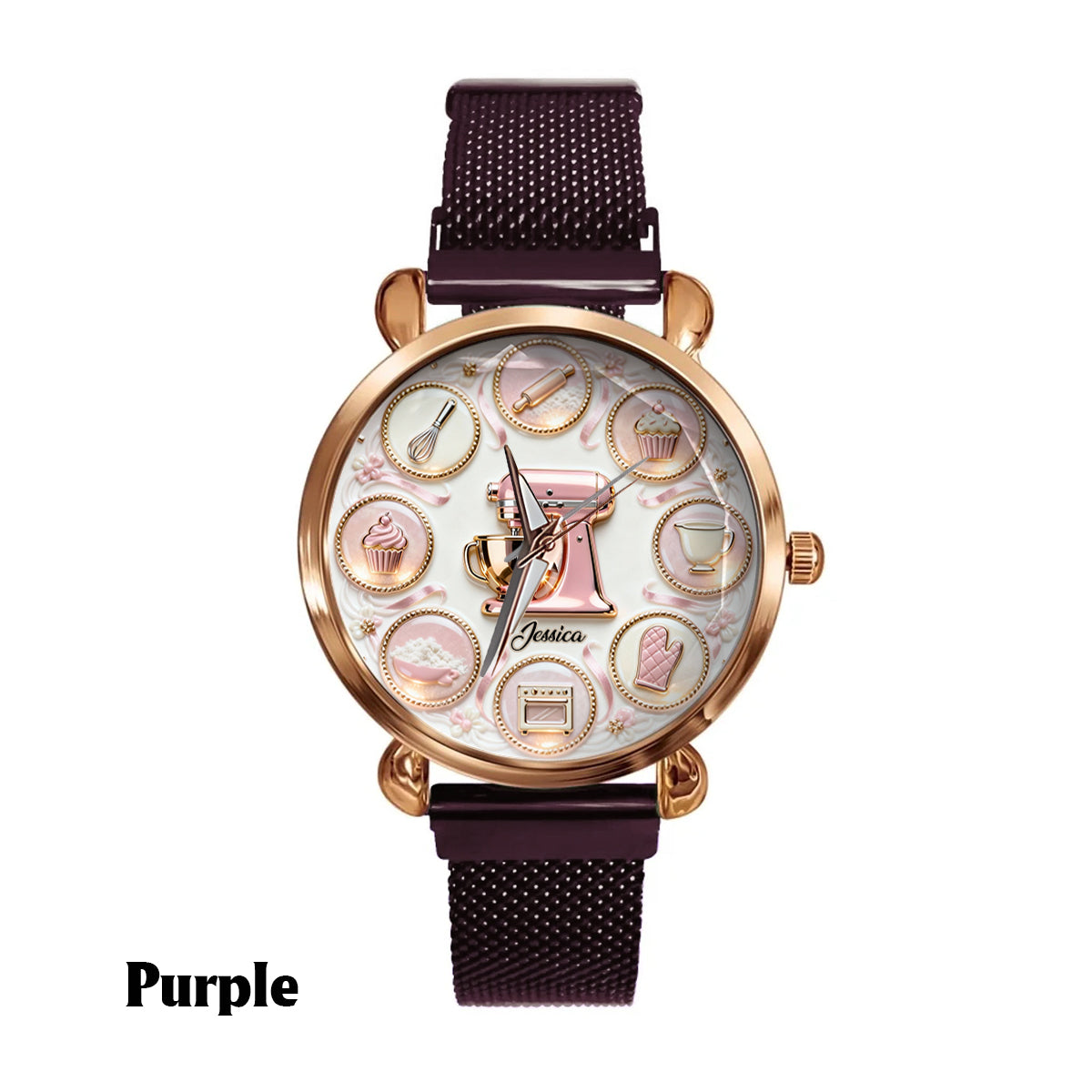Passionnée de pâtisserie - Montre-bracelet personnalisée pour femmes passionnées de pâtisserie 