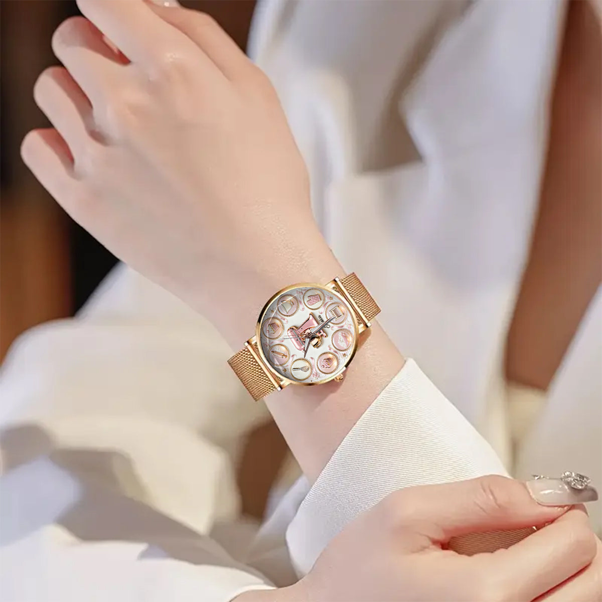Passionnée de pâtisserie - Montre-bracelet personnalisée pour femmes passionnées de pâtisserie 