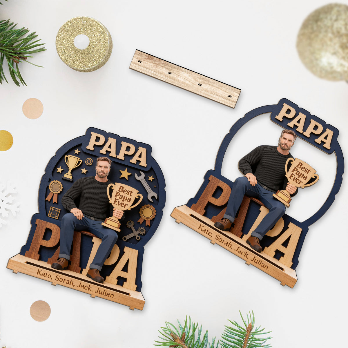 Meilleur Papa - Cadeau Personnalisé 2 Couches Grand Autonome