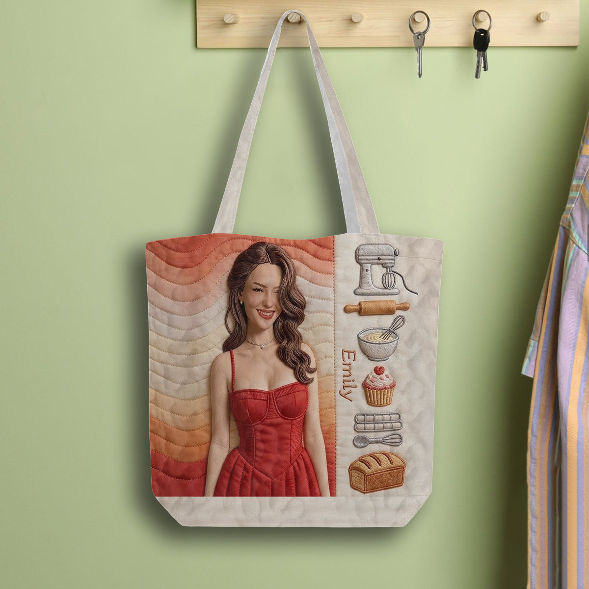 Custom Any Photo Baking Lovers - Personalized Baking Quilted Tote Bag