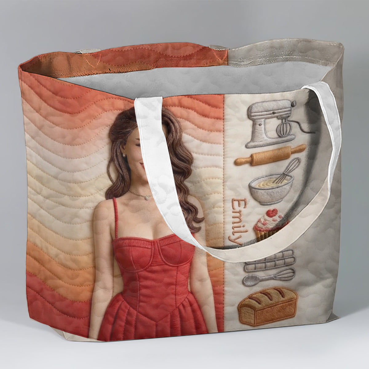 Custom Any Photo Baking Lovers - Personalized Baking Quilted Tote Bag