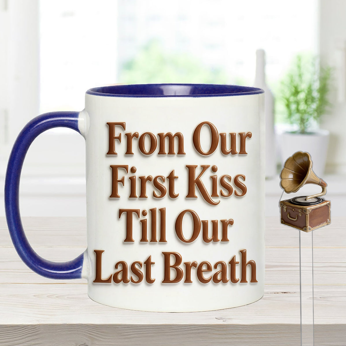 Custom From Any Photo - Personalized Couple Set Accent Mug with Acrylic Stirrers