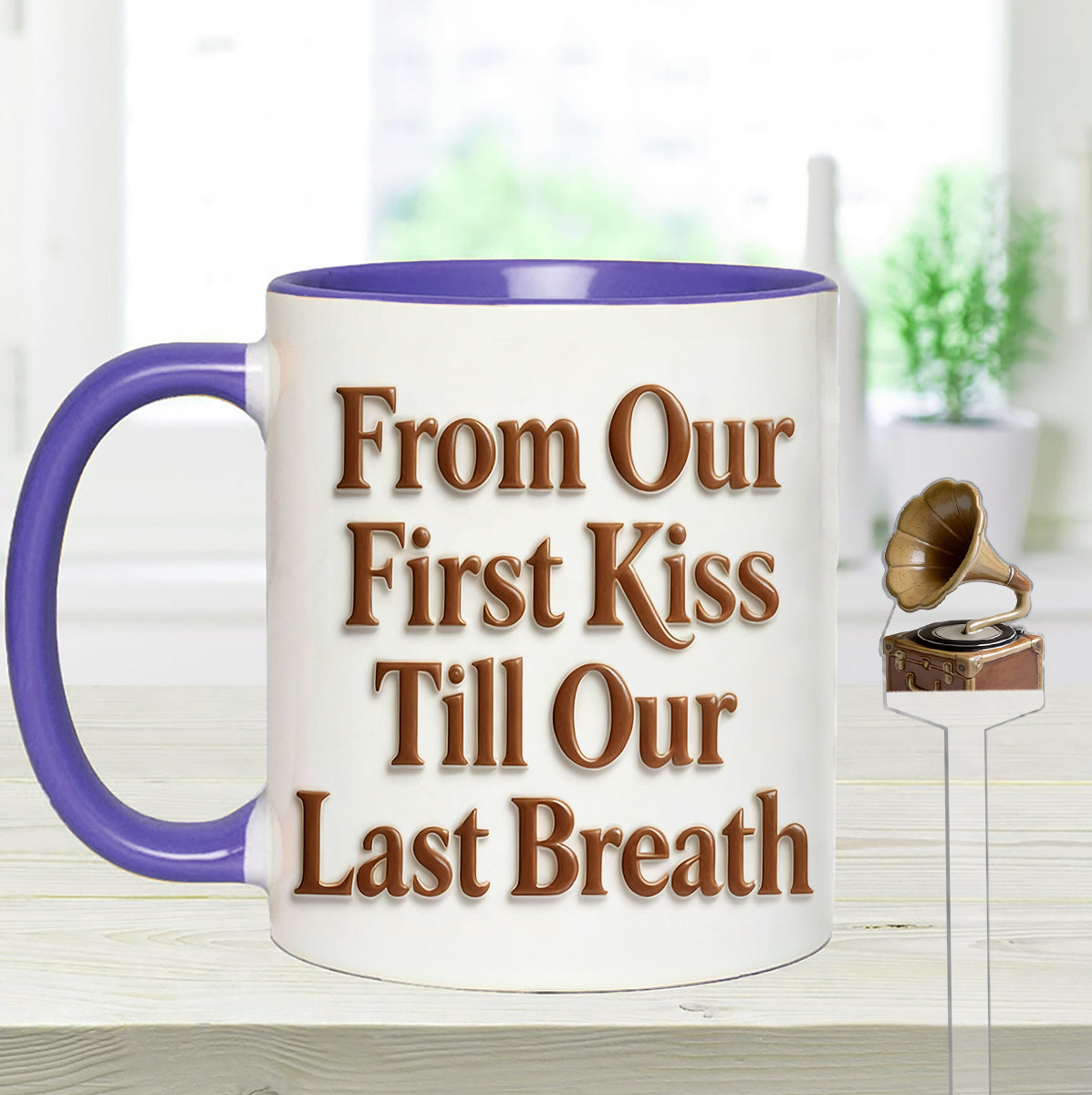 Custom From Any Photo - Personalized Couple Set Accent Mug with Acrylic Stirrers