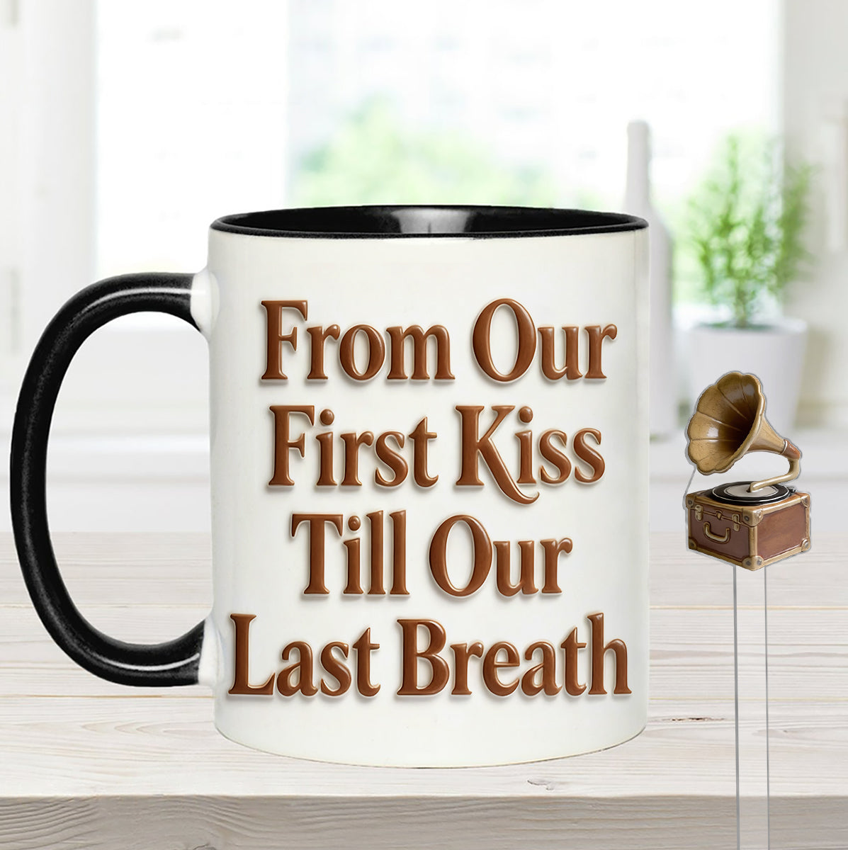 Custom From Any Photo - Personalized Couple Set Accent Mug with Acrylic Stirrers