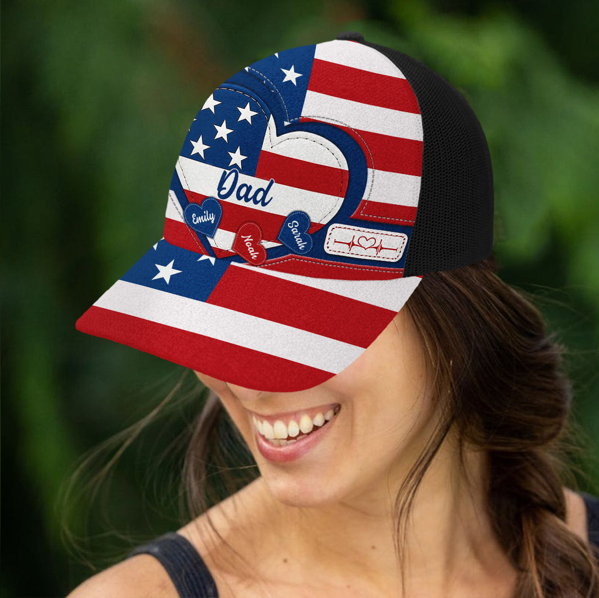 Joyeux 4 juillet ! Casquette de camionneur personnalisée pour la fête nationale américaine (4 juillet).