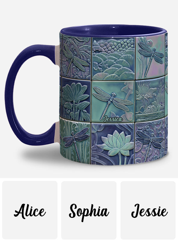 Just A Girl Who Loves Dragonfly - Personalized Dragonfly Accent Mug