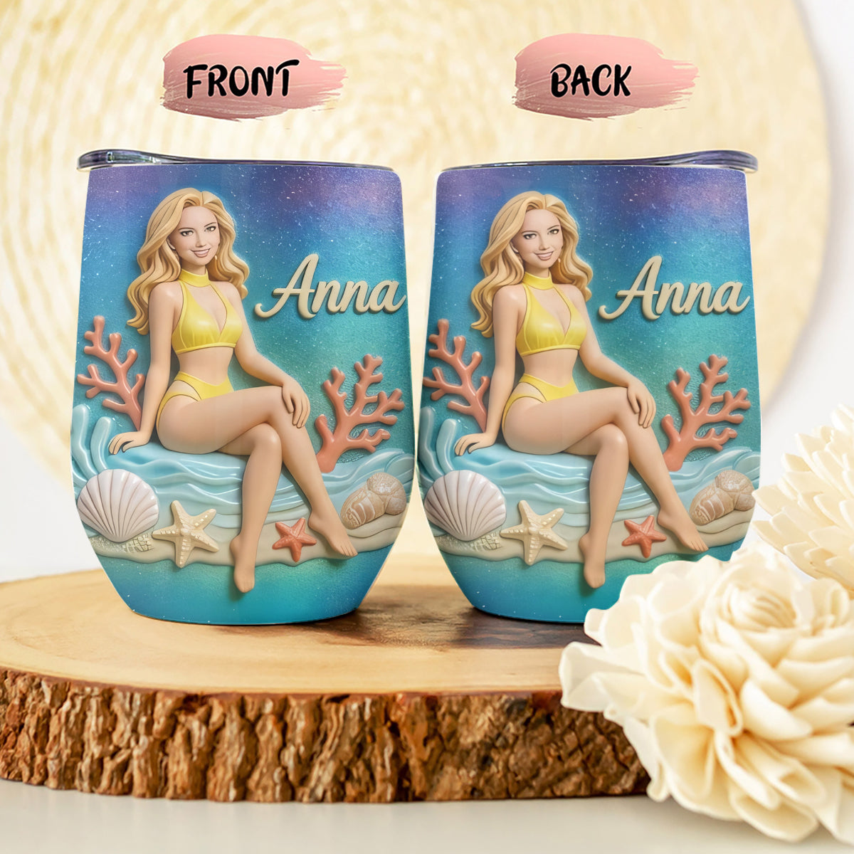 Endless Summer - Personalized Sea Lover Wine Tumbler