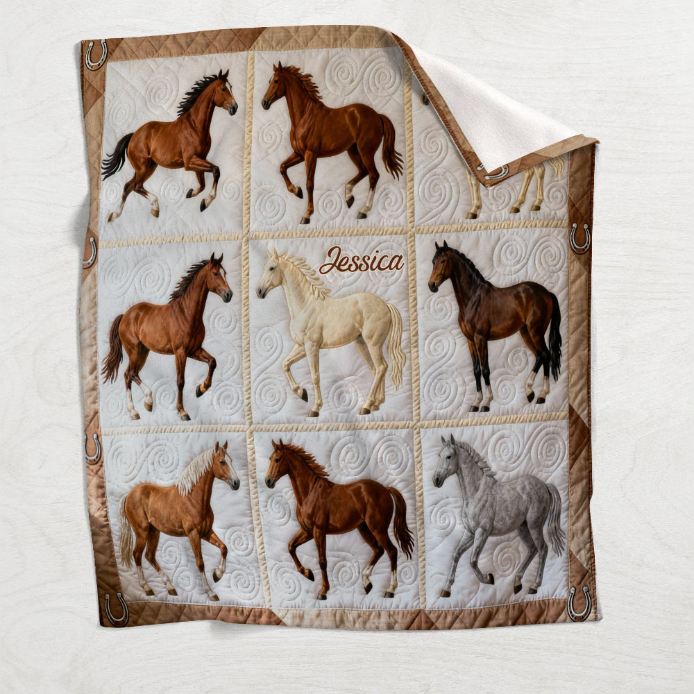 J'adore les chevaux - Couverture personnalisée pour chevaux