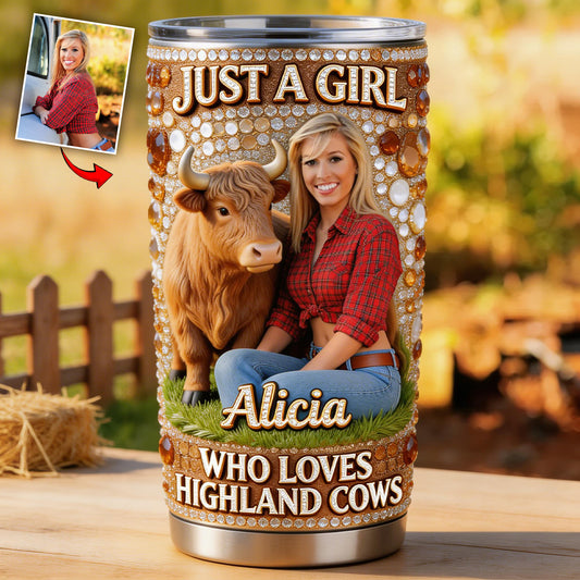 Une Fille Qui Aime les Vaches des Highlands - Tasse Personnalisée