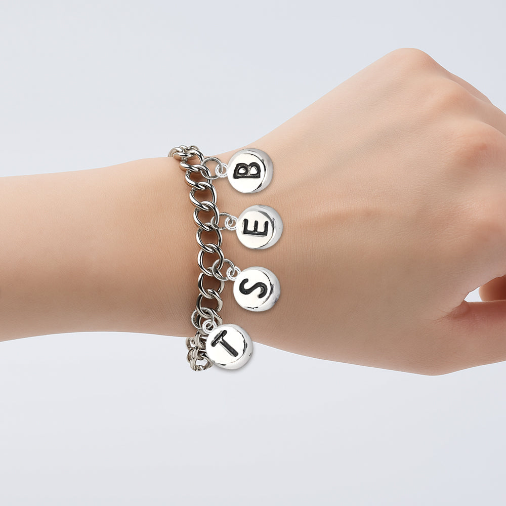 Bracelet Besties Pieces Of Heart - Bracelet personnalisé Bestie avec breloques