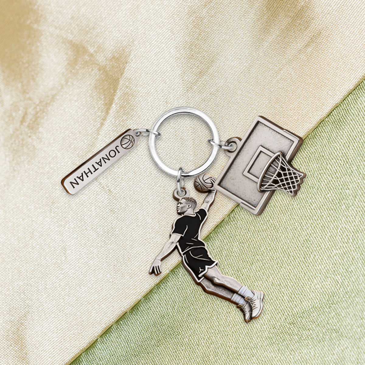Love Basketball - Personalized Basketball Keychain With Charms