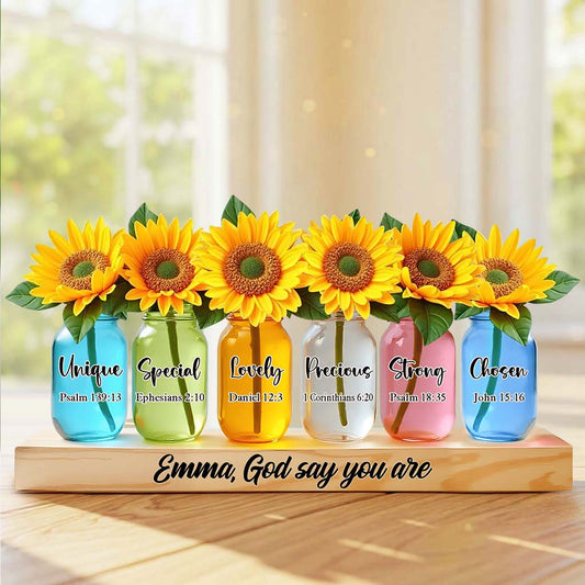 Dieu dit que tu l'es - Plaque acrylique chrétienne personnalisée en forme sur mesure