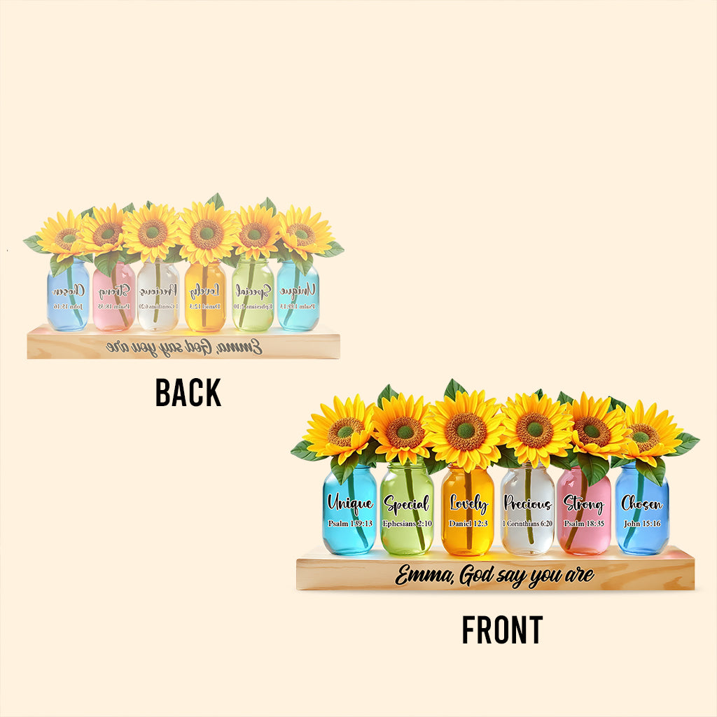 God Says You Are - Personalized Christian Custom Shaped Acrylic Plaque