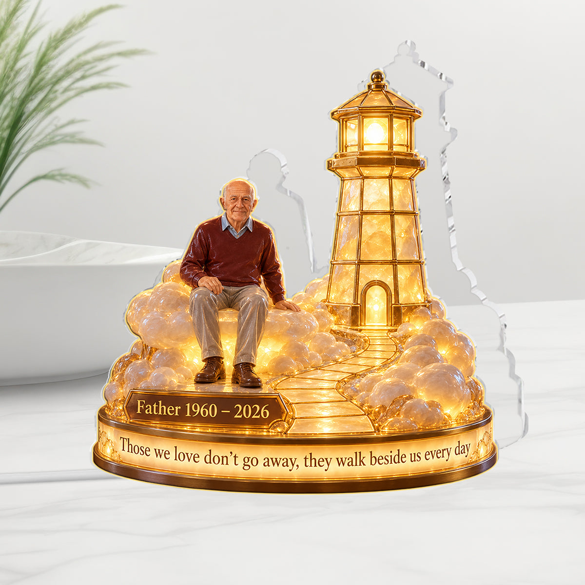 Cadeau commémoratif personnalisé, un bel objet pour honorer un être cher - Lampe de nuit LED acrylique personnalisée