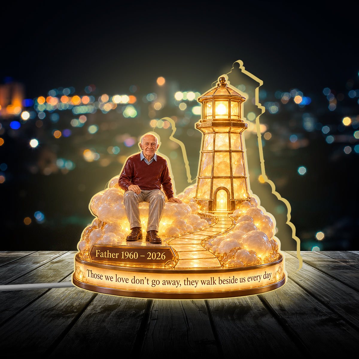 Cadeau commémoratif personnalisé, un bel objet pour honorer un être cher - Lampe de nuit LED acrylique personnalisée