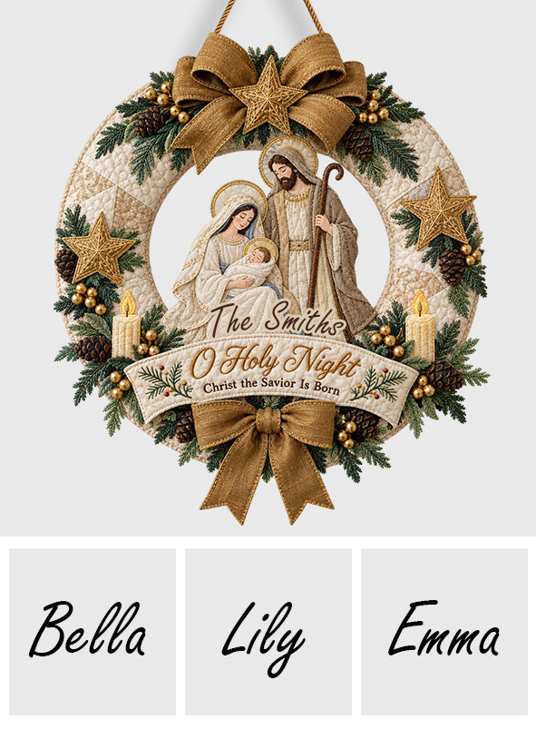 Believe Christmas Gift - Personalized Christian Quilted Door Hanger