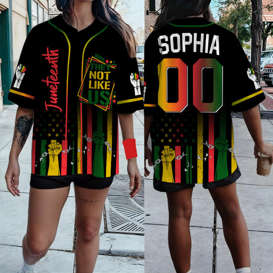 Ils ne nous aiment pas - Maillot de baseball personnalisé pour la fête de l'émancipation (Juneteenth)