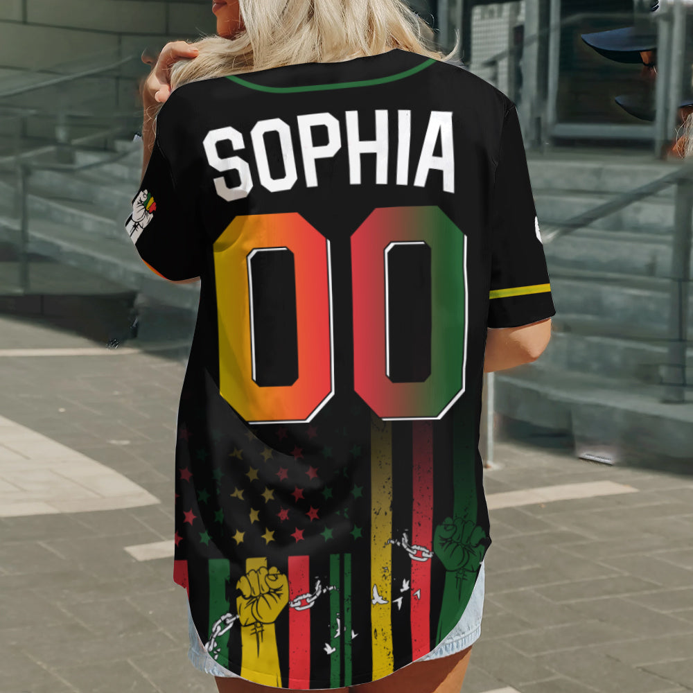 They Not Like Us - Personalized Juneteenth Baseball Jersey