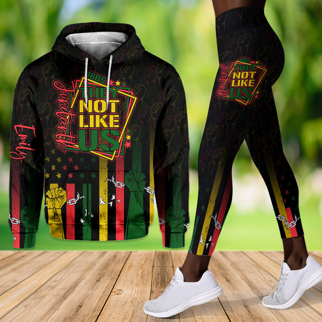 They Not Like Us - Personalized Juneteenth Hoodie and Leggings