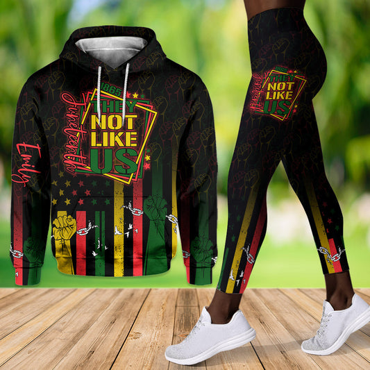 Ils ne nous aiment pas - Sweat à capuche et legging personnalisés pour la fête de Juneteenth