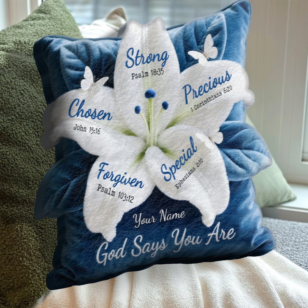 God Says You Are Perfect Gift For Your Loved Ones - Personalized Christian Faux Fur Shaped Pillow