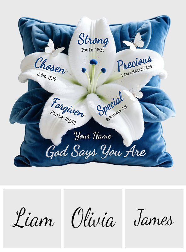 God Says You Are Perfect Gift For Your Loved Ones - Personalized Christian Faux Fur Shaped Pillow
