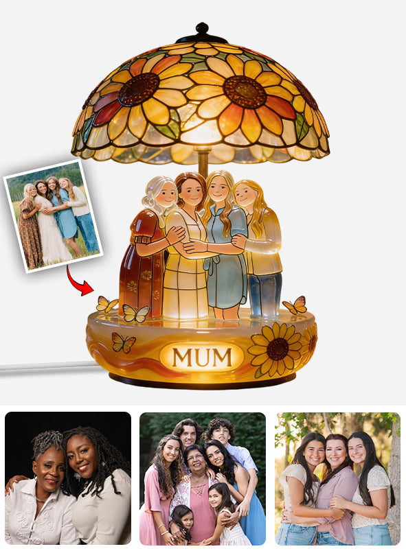 Custom Any Photo Love You To The Moon And Back - Personalized Mother Acrylic LED Night Light