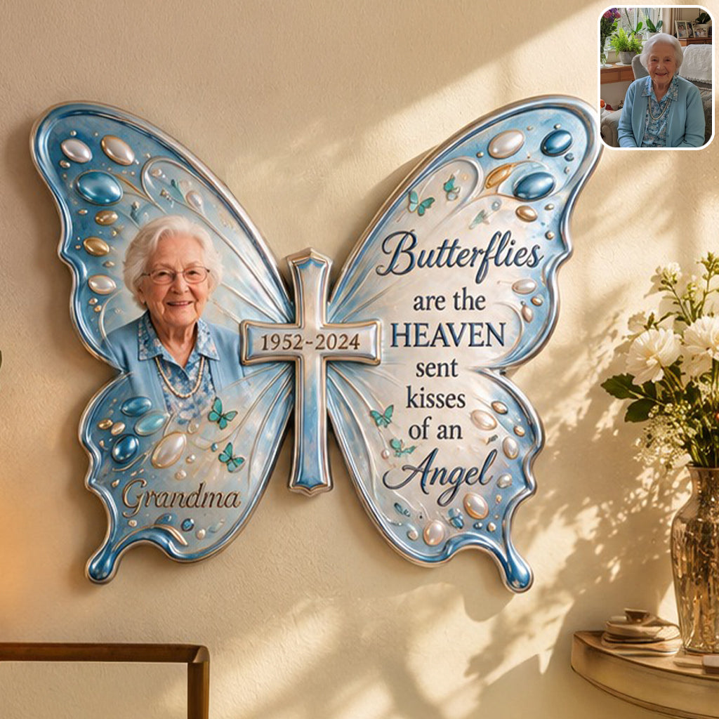 In Loving Memory - Personalized Memorial 3D Printed Cut Metal Sign