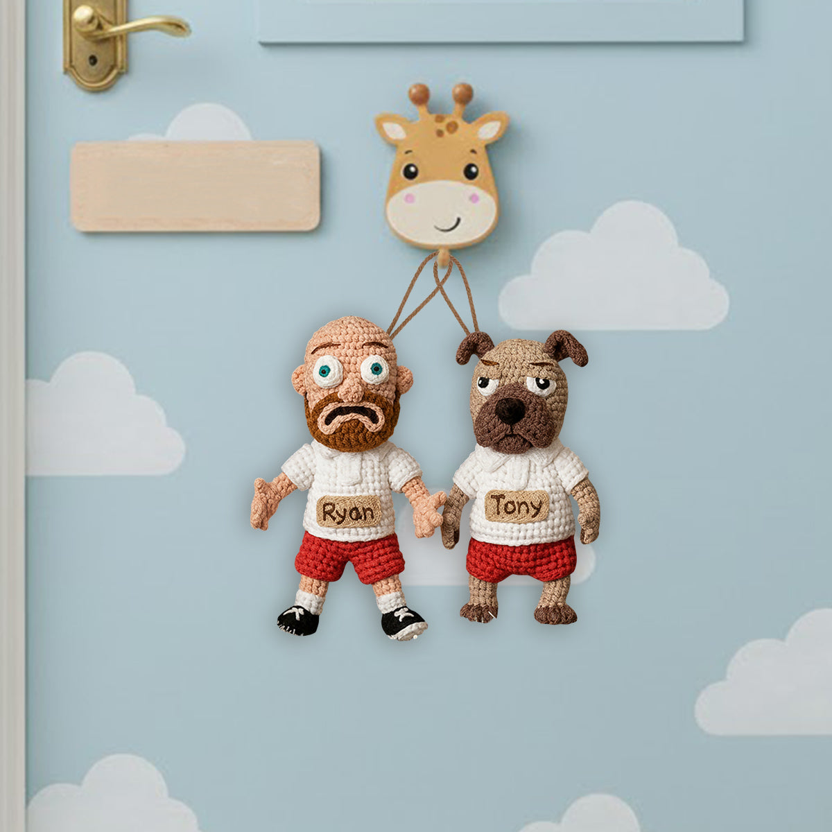 Joyeux Noël à quatre pattes ! Ornement de Noël personnalisé pour chien, fait main au crochet.