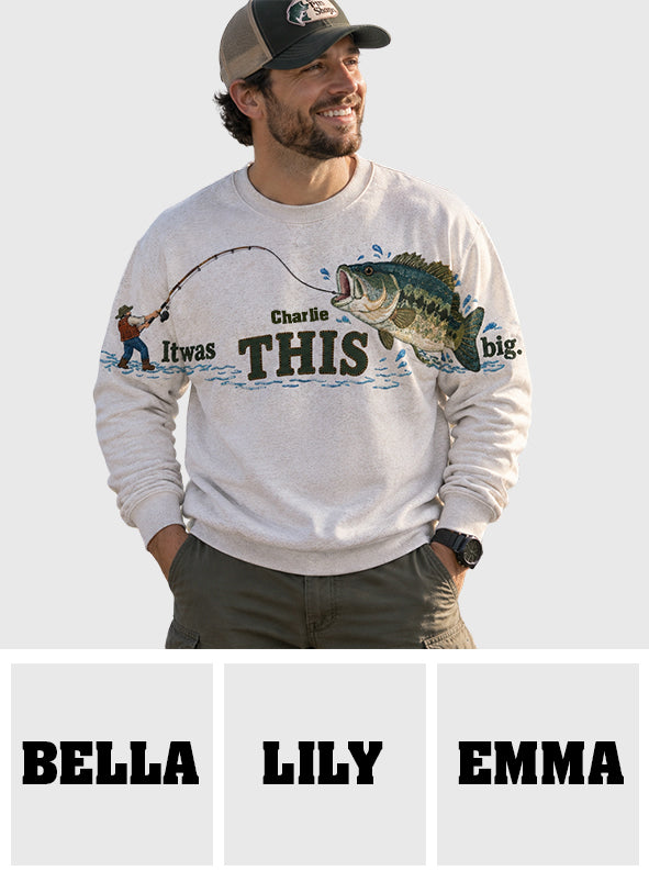 Demandez-moi à quel point c'était grand - Chemise de pêche personnalisée