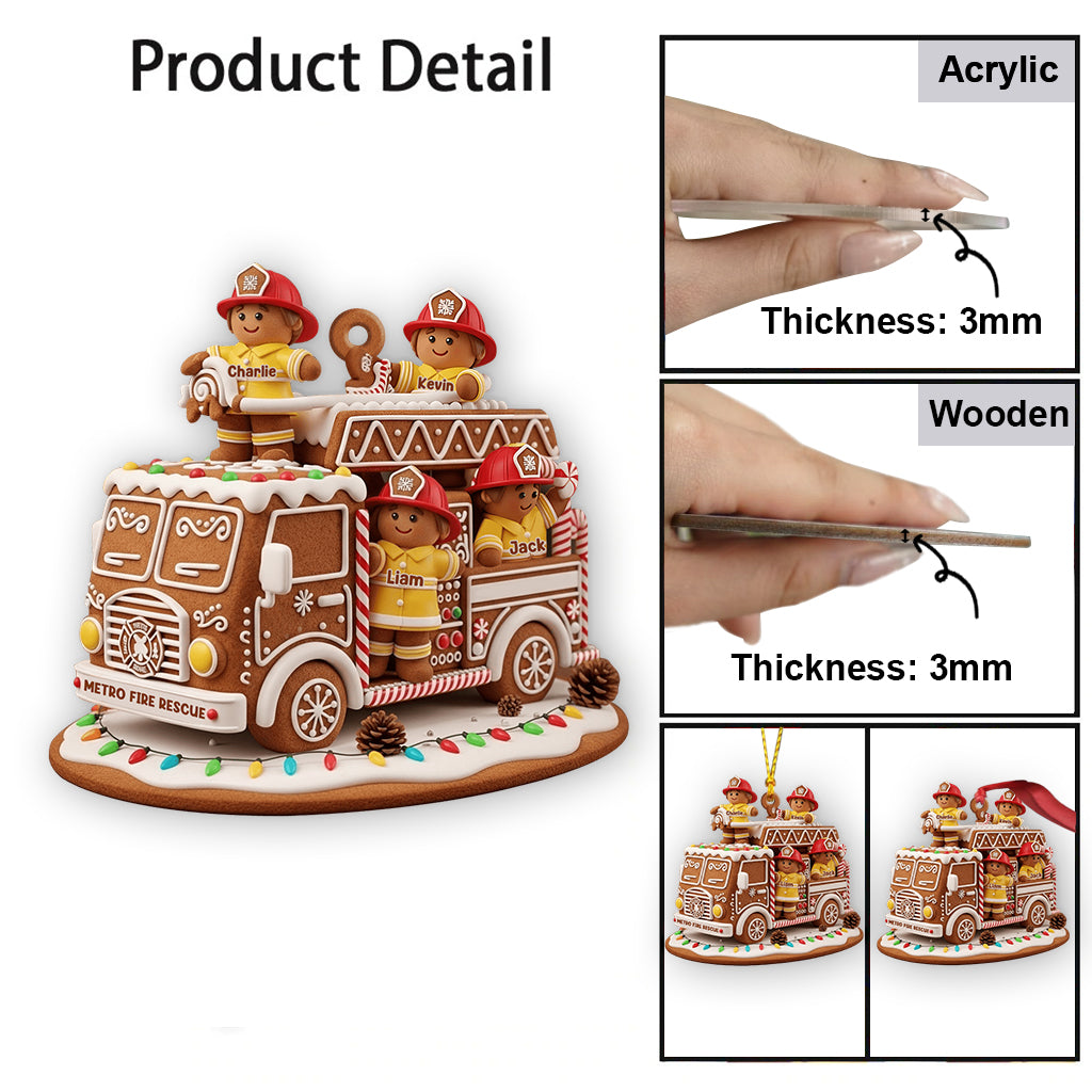 Héros des fêtes - Cadeau pour pompier - Ornement de pompier personnalisé