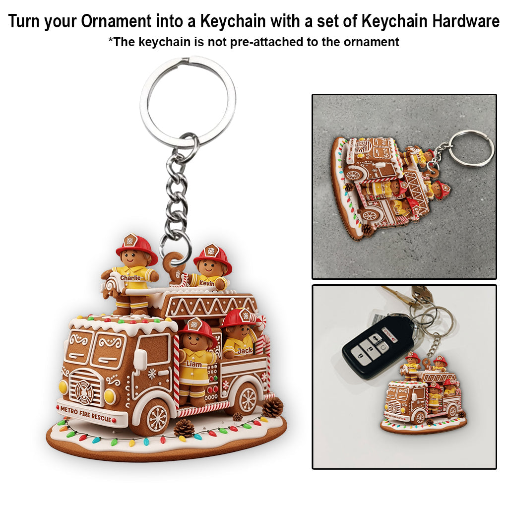 Héros des fêtes - Cadeau pour pompier - Ornement de pompier personnalisé