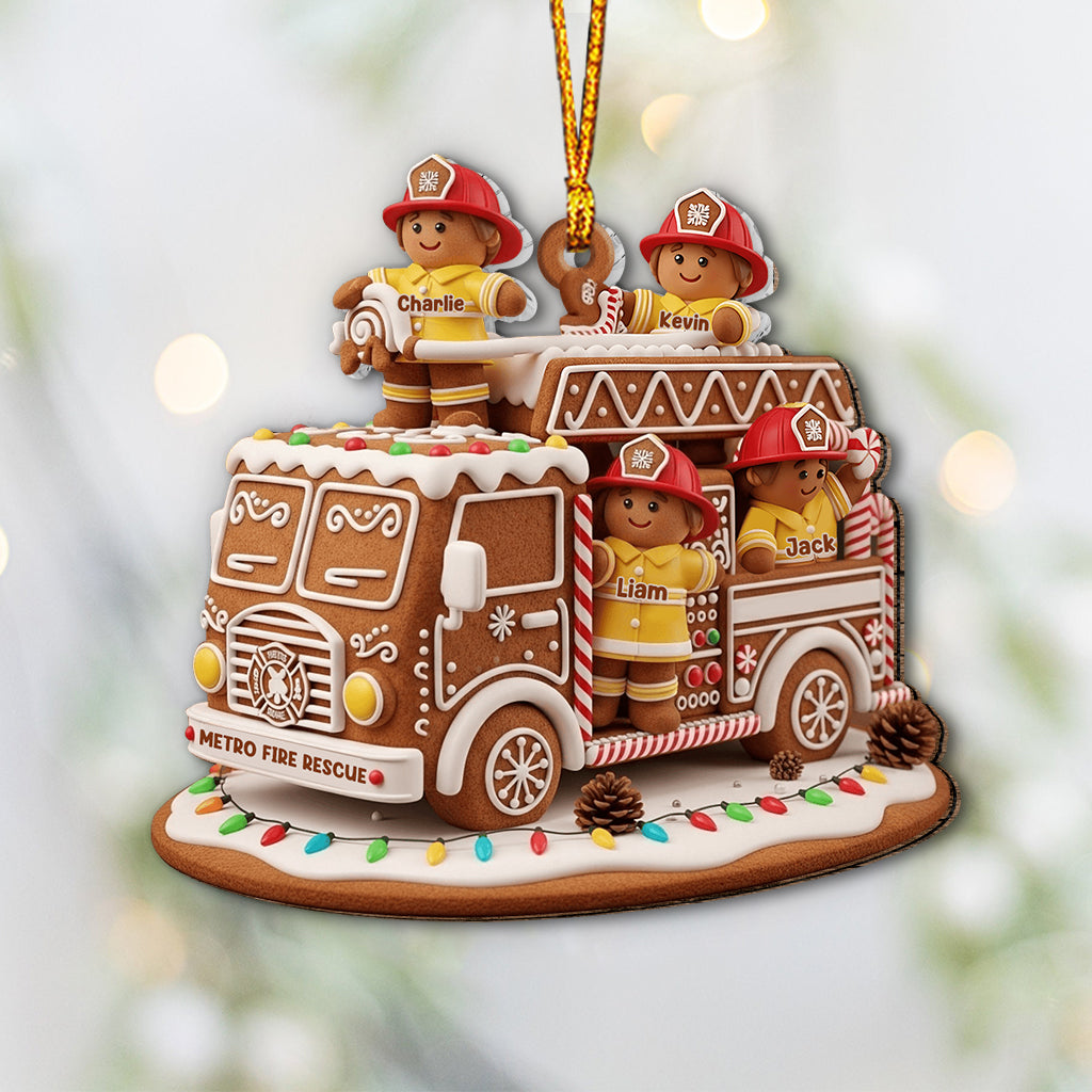Héros des fêtes - Cadeau pour pompier - Ornement de pompier personnalisé