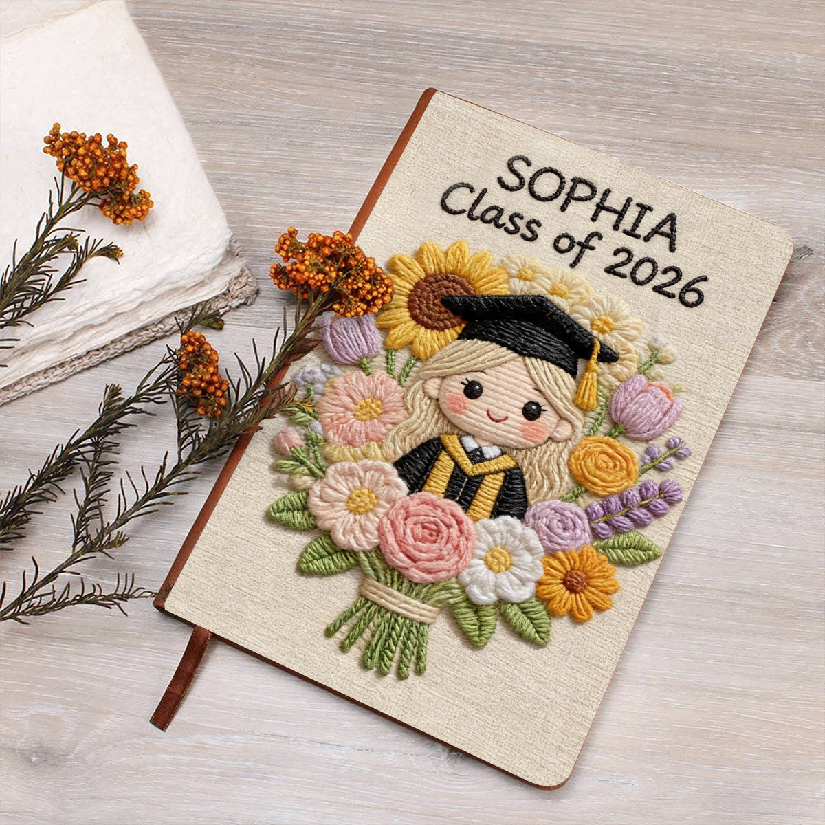 Cadeaux de Souvenir de Diplôme - Journal en Cuir Personnalisé