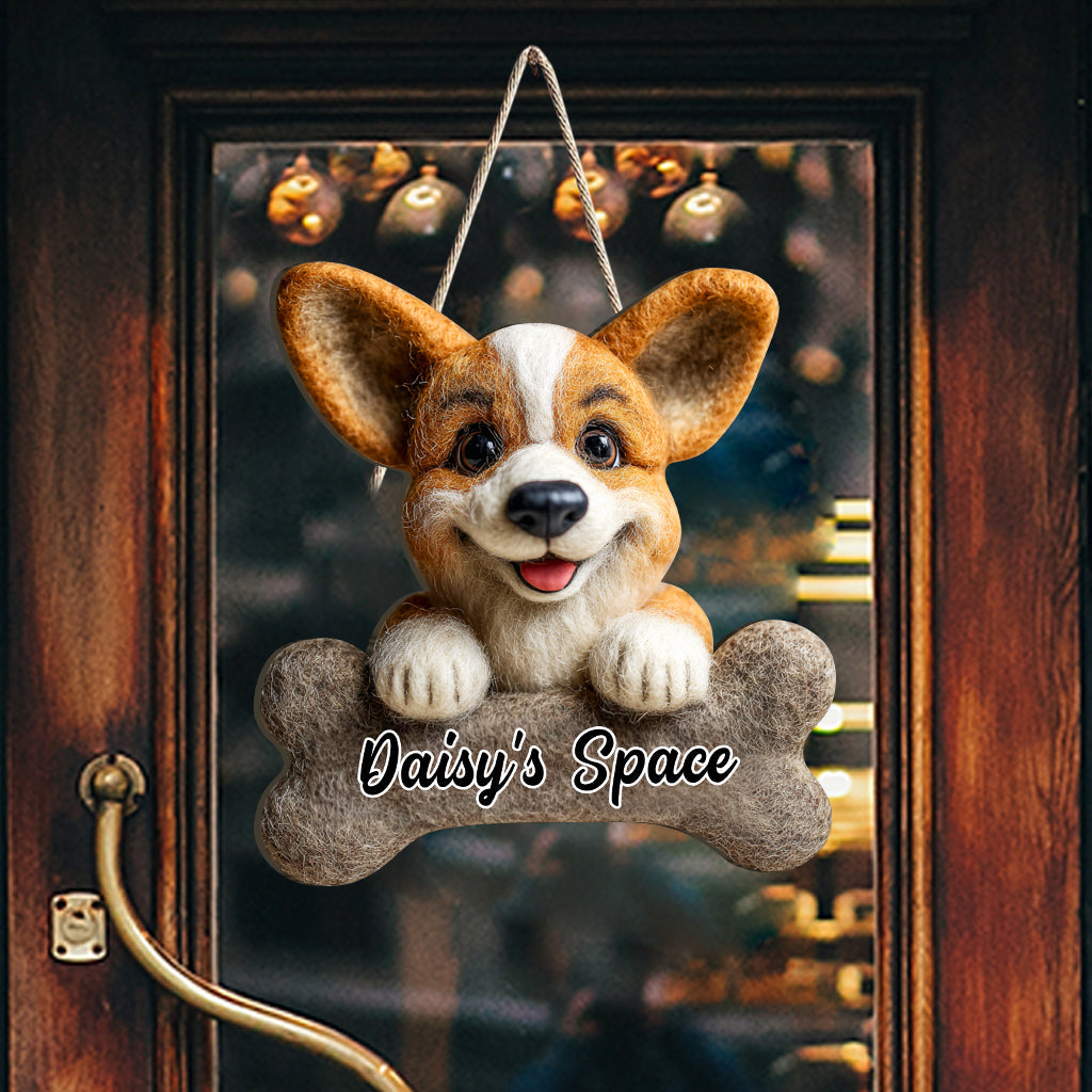 Beware Of Dog - Personalized Dog Custom Shaped Wood Sign