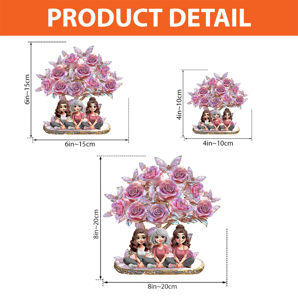 We Love You Gift For Mom, Grandma - Personalized Mother Custom Shaped Acrylic Plaque