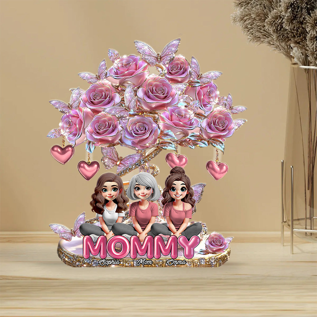 Meilleure maman du monde - Plaque acrylique personnalisée « Mère » en forme de carte de vœux