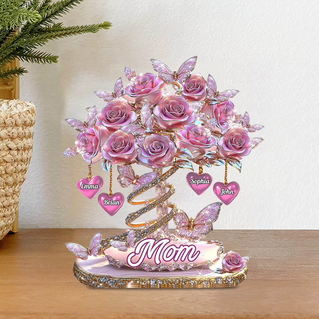 Meilleure maman du monde - Plaque acrylique personnalisée « Mère » en forme de carte de vœux