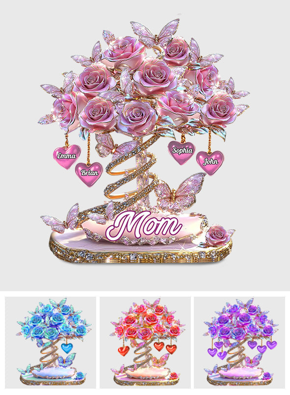 Meilleure maman du monde - Plaque acrylique personnalisée « Mère » en forme de carte de vœux