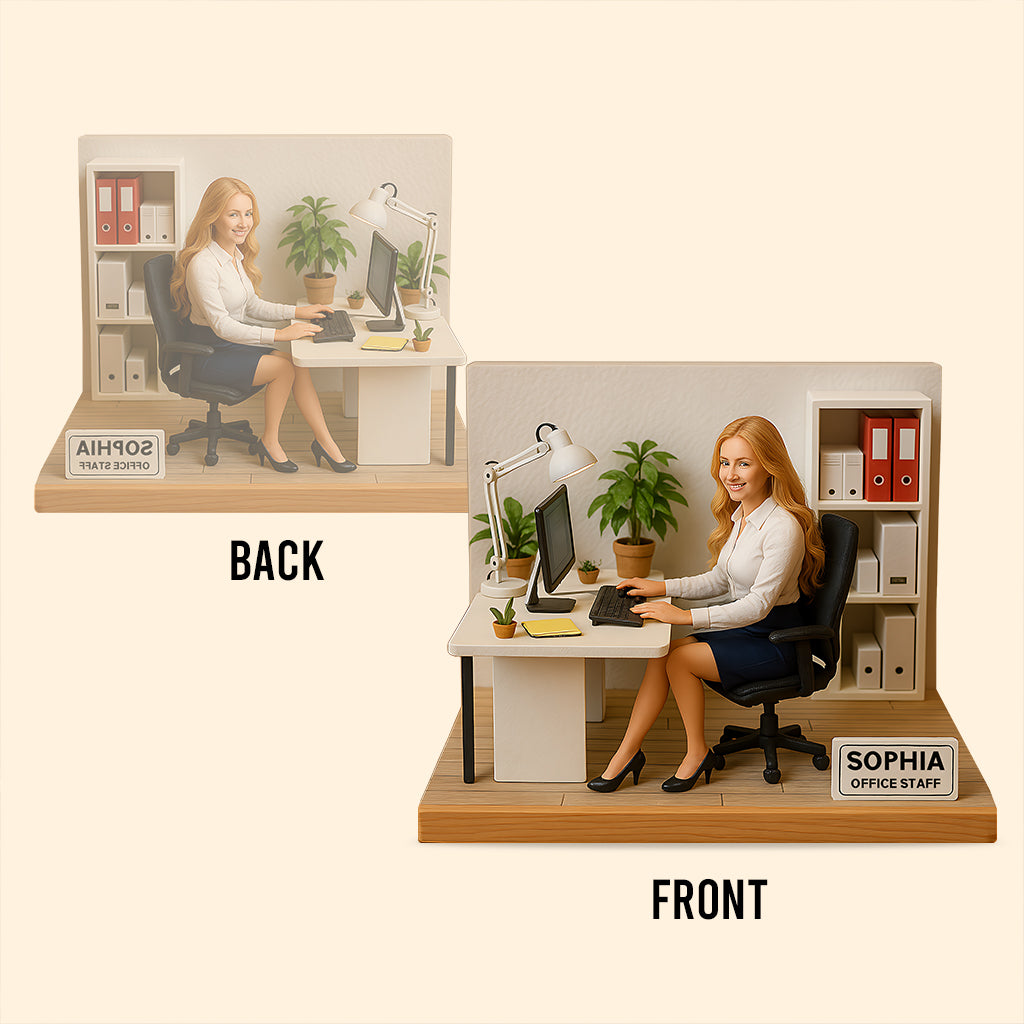 Figurine personnalisée à partir d'une photo - Plaque acrylique personnalisée pour collègue