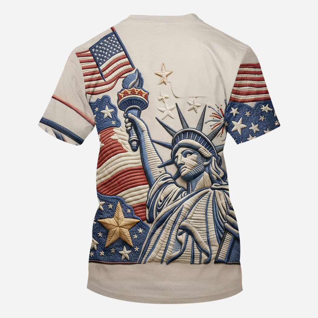 250e anniversaire des États-Unis - T-shirt personnalisé Pontoon intégral