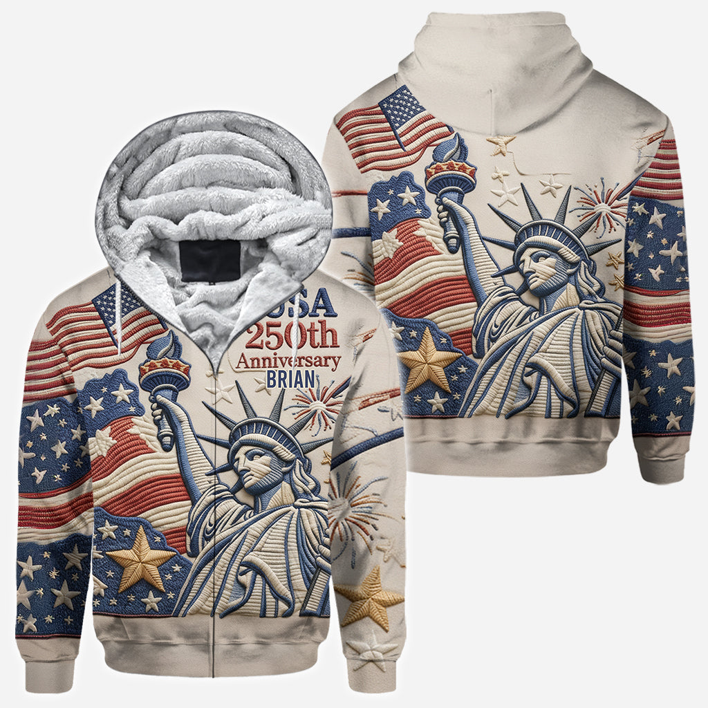 250e anniversaire des États-Unis - T-shirt personnalisé Pontoon intégral