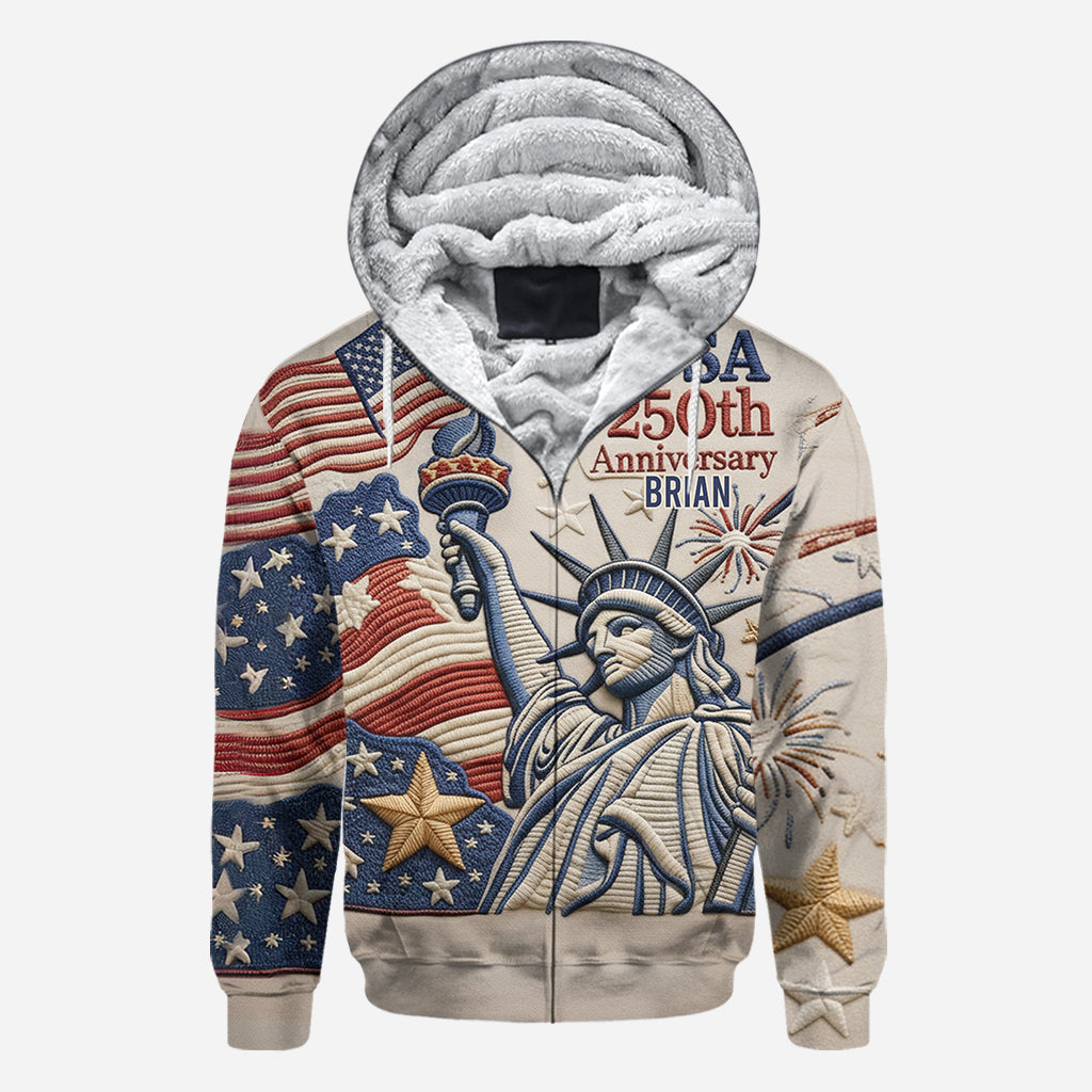 250e anniversaire des États-Unis - T-shirt personnalisé Pontoon intégral