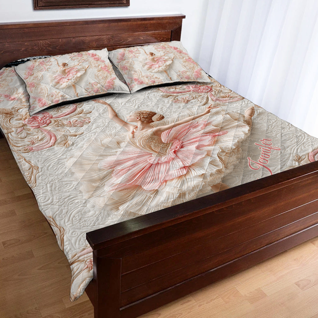 La vie est plus belle quand on danse - Ensemble de courtepointe de ballet personnalisé