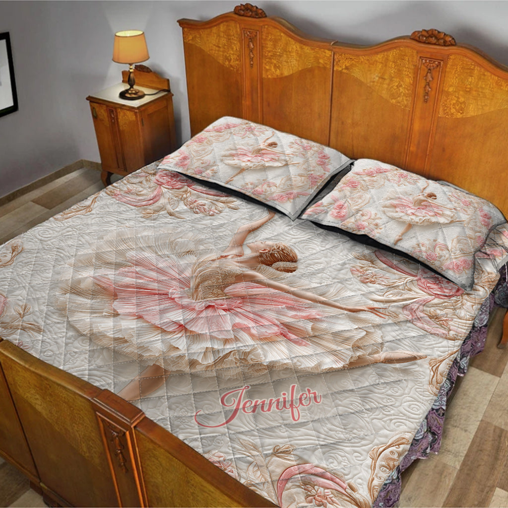 La vie est plus belle quand on danse - Ensemble de courtepointe de ballet personnalisé